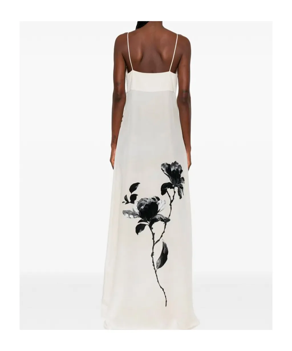 Floral Silk Maxi Dress