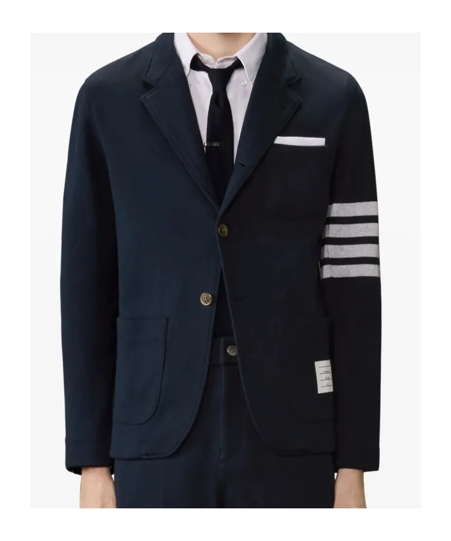 Thom Browne Double Face Knit 4-Bar Sack Jacket
