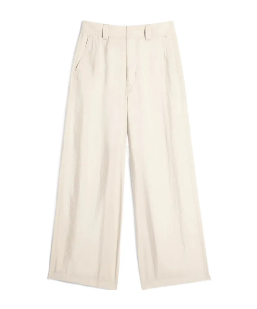 Straight Tailored Pants In Dry Silk
