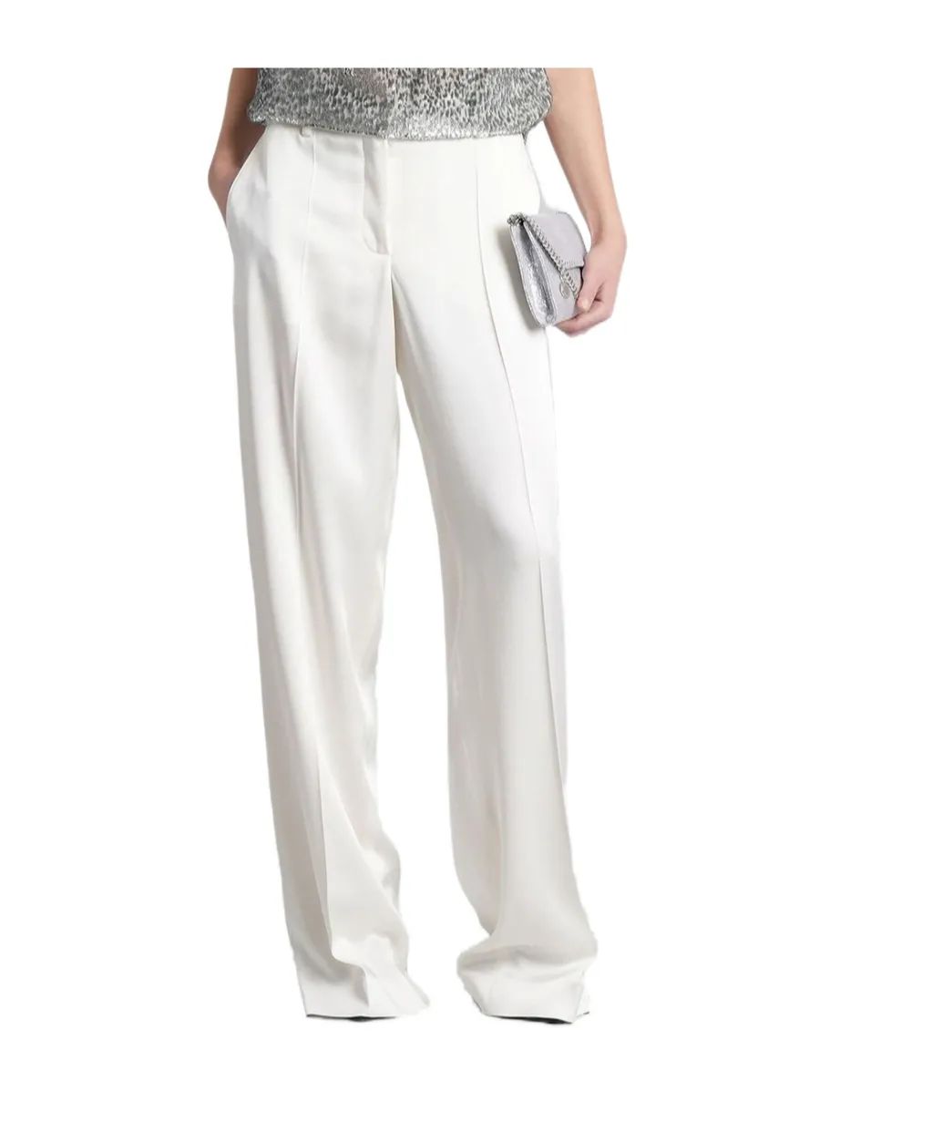 Stella Mccartney Pleated Straight Leg Trousers