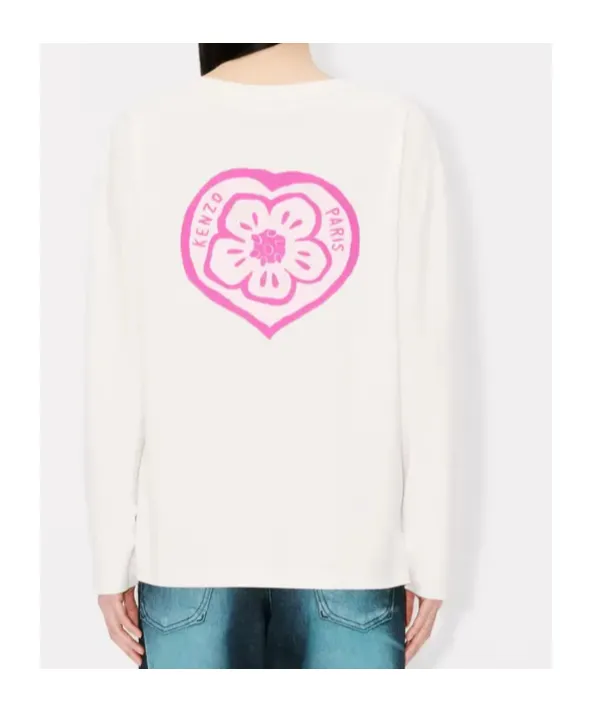 Long Sleeve T-Shirt In Cotton Kenzo Boke Heart