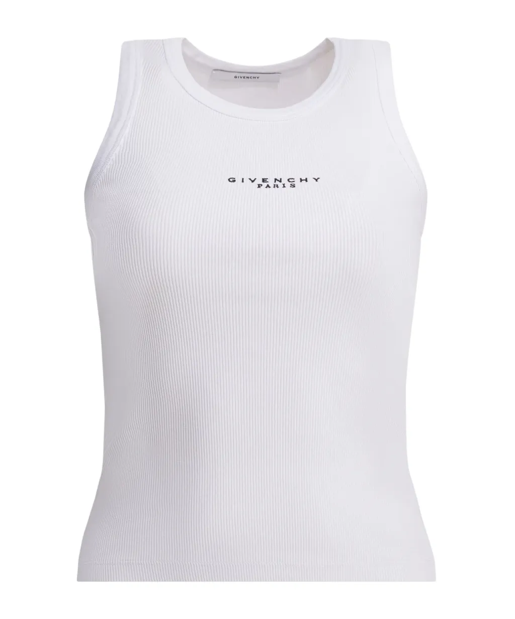 Givenchy Logo Ribbed Tank Top