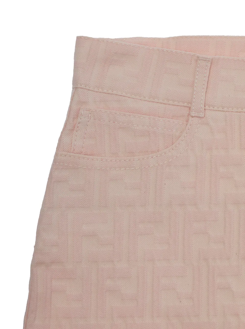 Fendi Kids Ff Jacquard Crinked Skirt