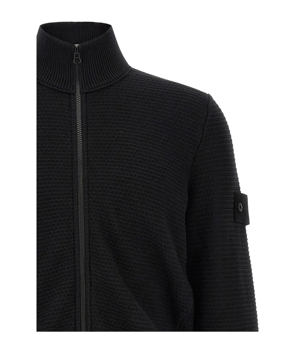Stone Island Zip-Up High Neck Cardigan