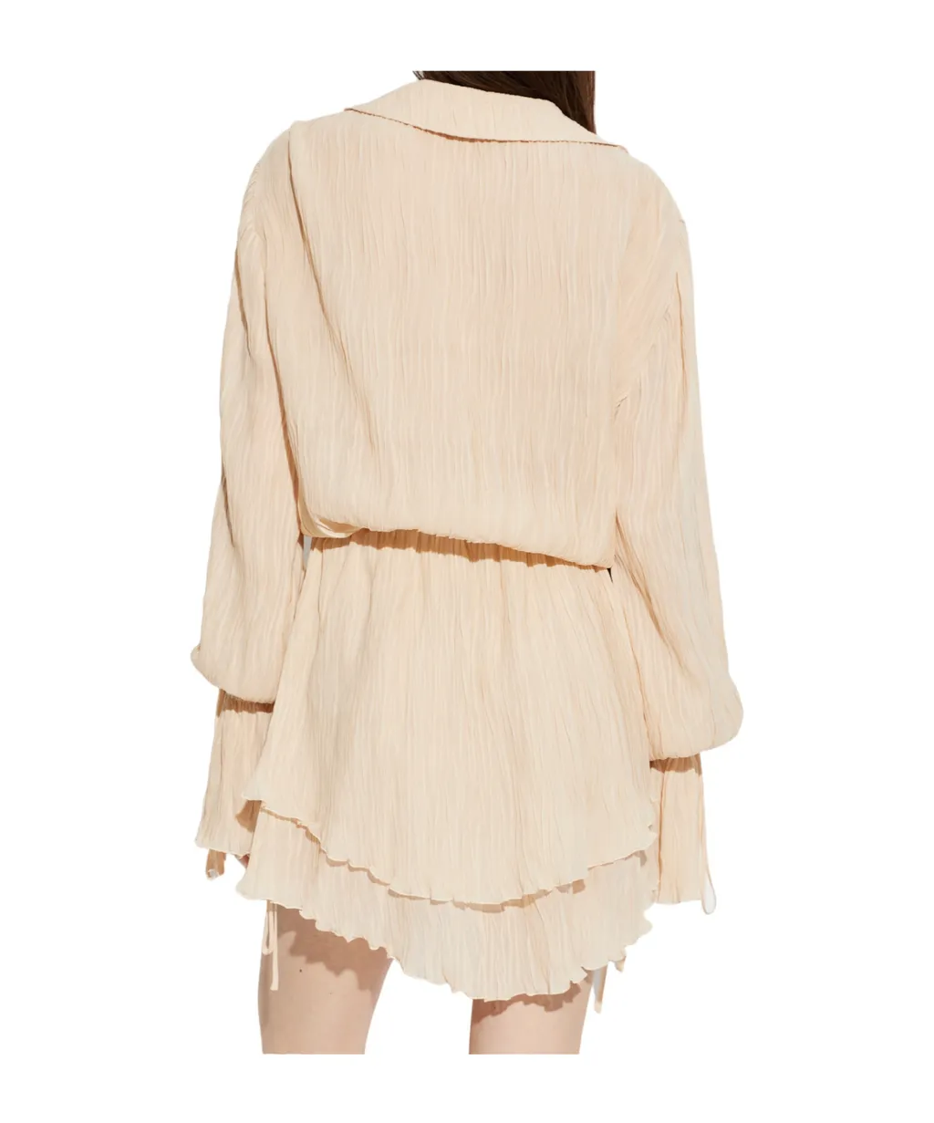 Blumarine Long-Sleeved V-Neck Dress