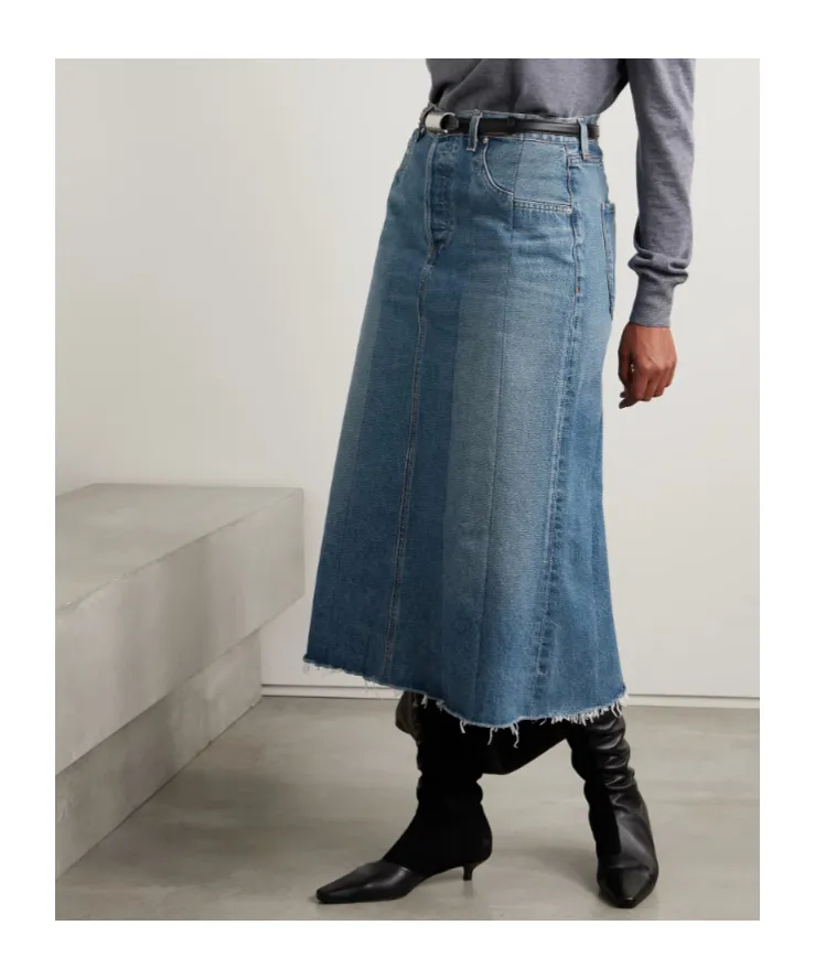 Denim Midi Skirt