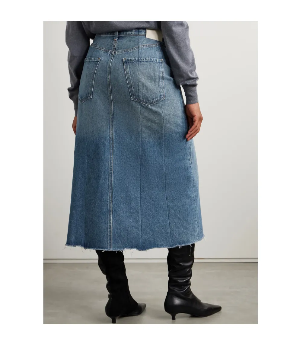 Denim Midi Skirt