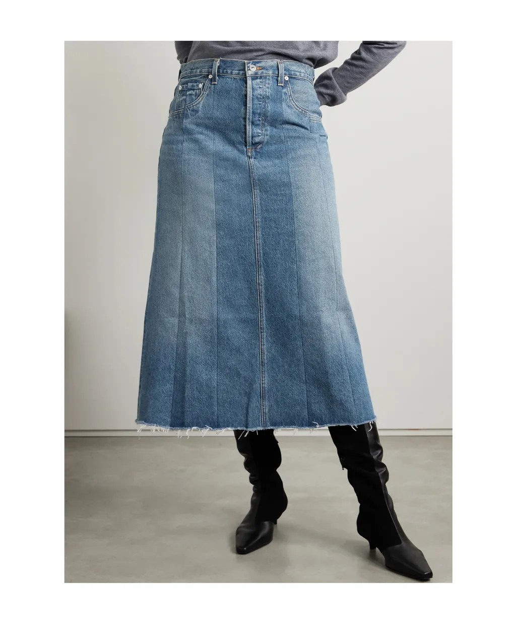 Denim Midi Skirt