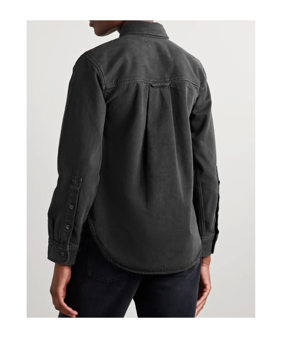Long-Sleeved Denim Shirt