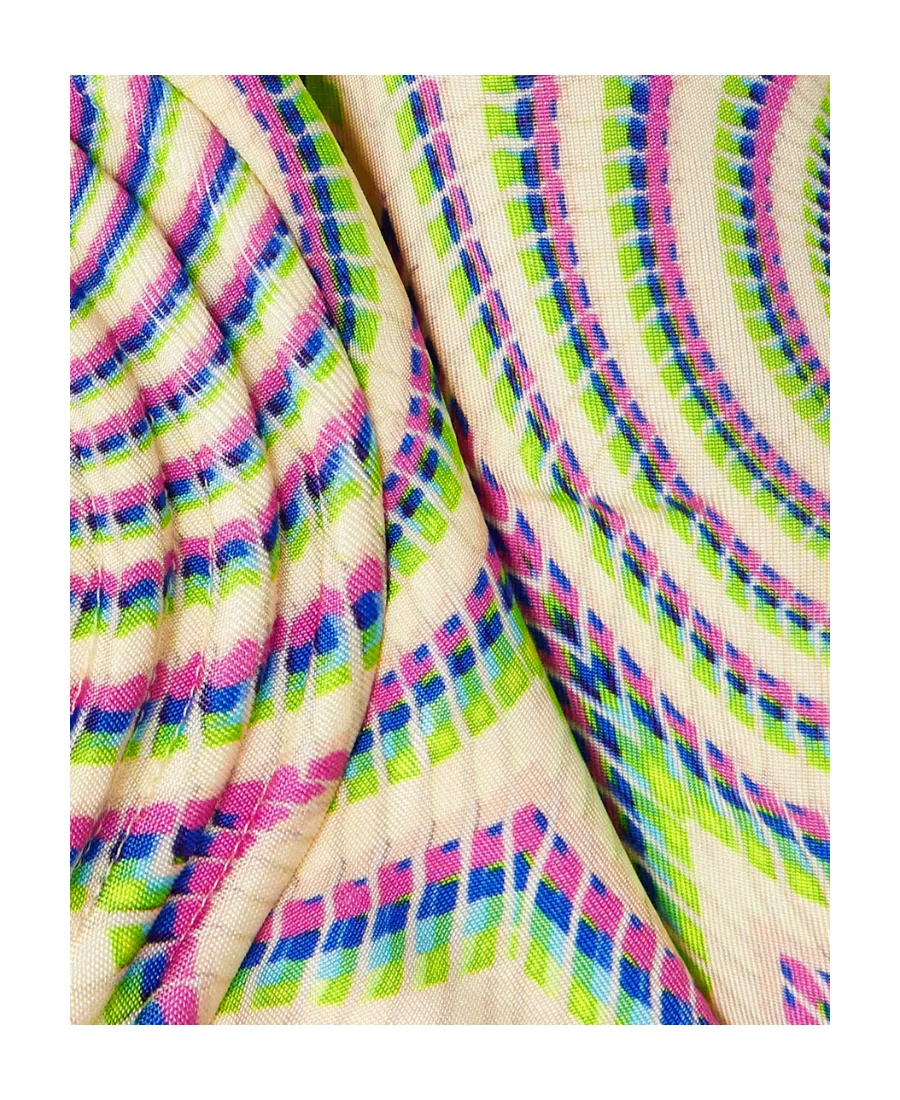 Digged And Cut Printed Bodysuit