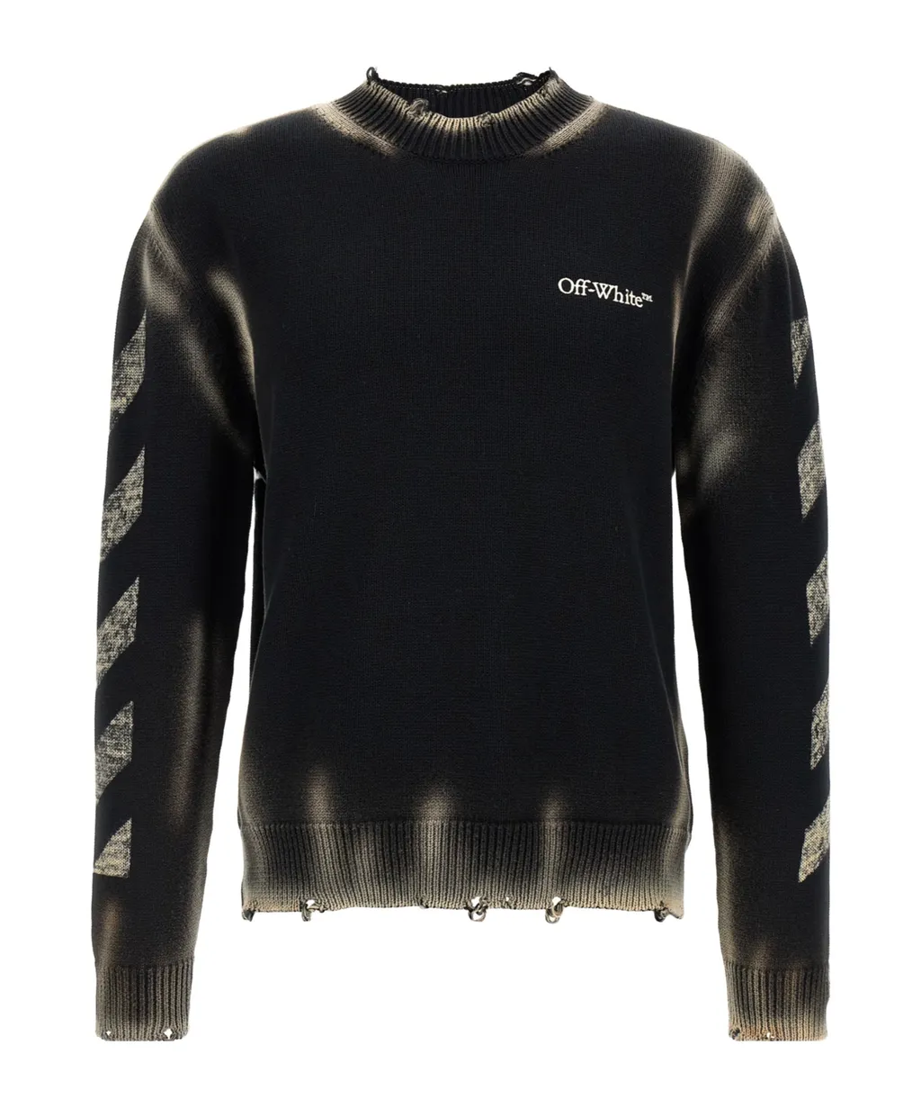 Off-White Logo Embroidered Crewneck Sweater