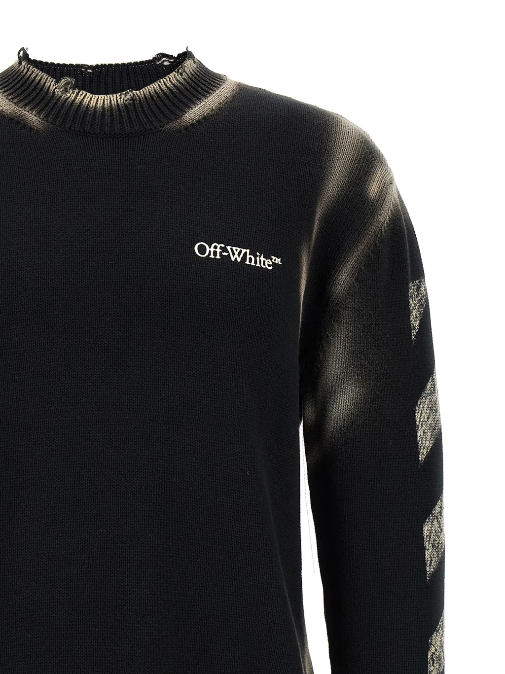 Off-White Logo Embroidered Crewneck Sweater