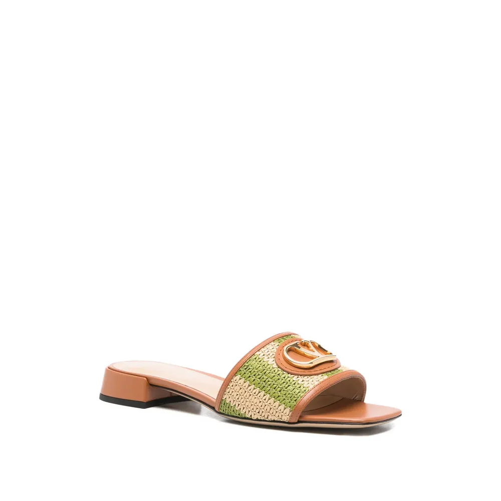 Square-Toe Flat Sandals