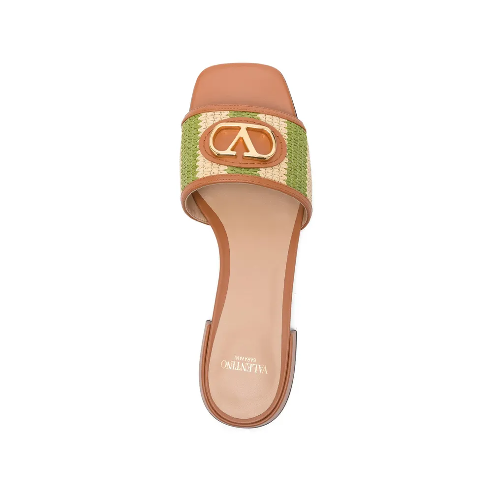 Square-Toe Flat Sandals