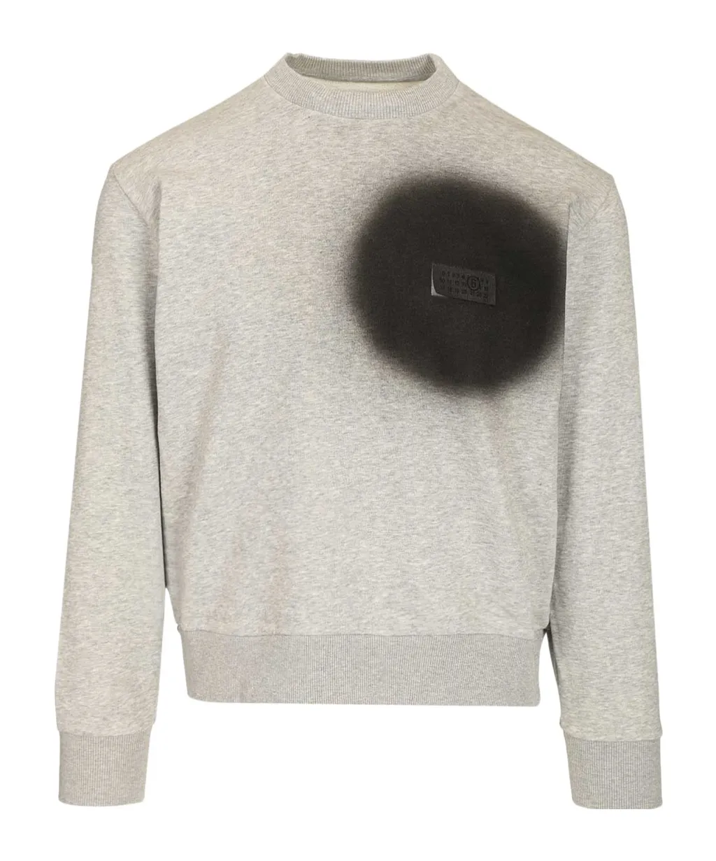 Mm6 Maison Margiela Spray Printed Crewneck Sweatshirt