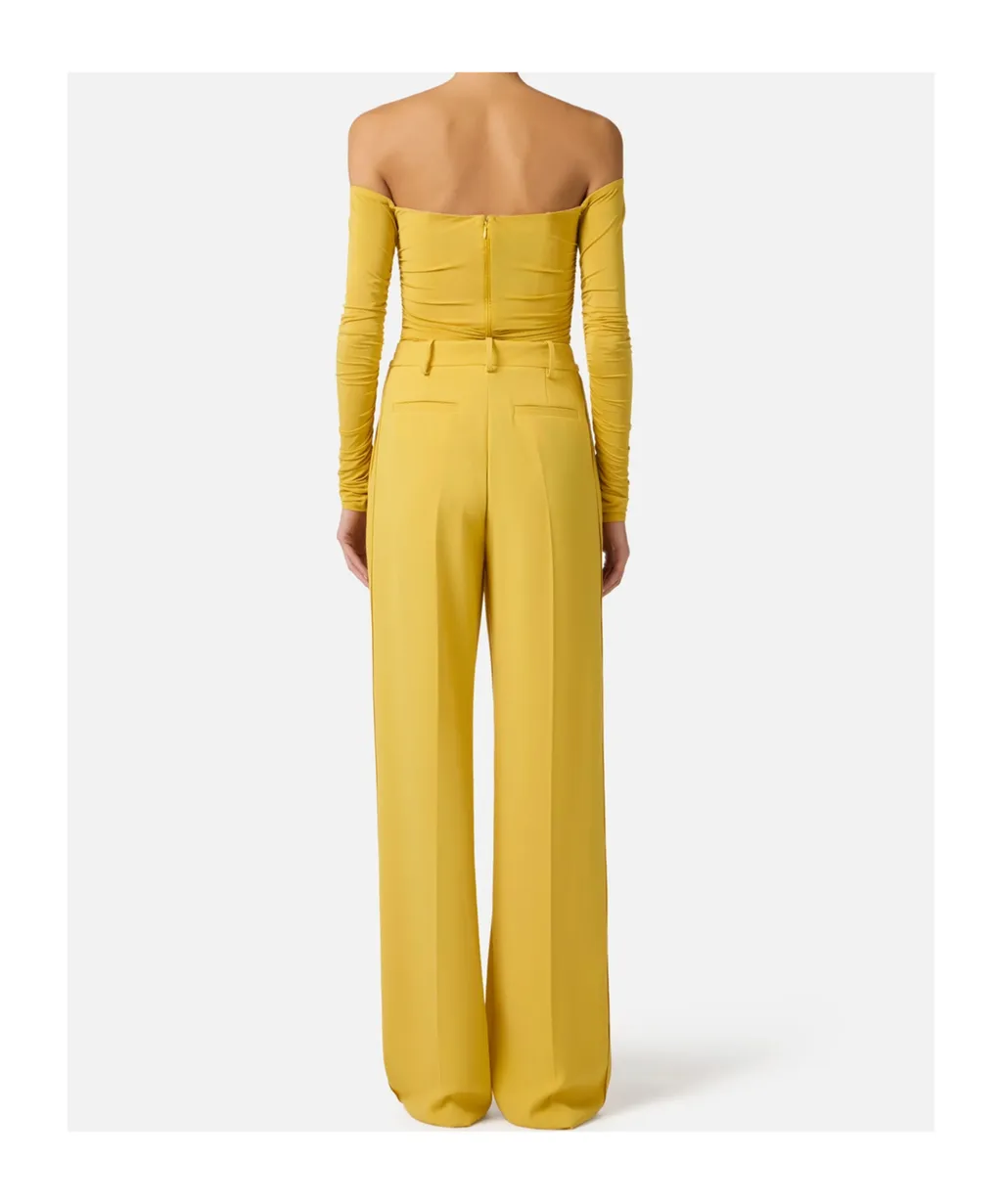 Lightweight CrÊPe Jersey Bodysuit With Draping