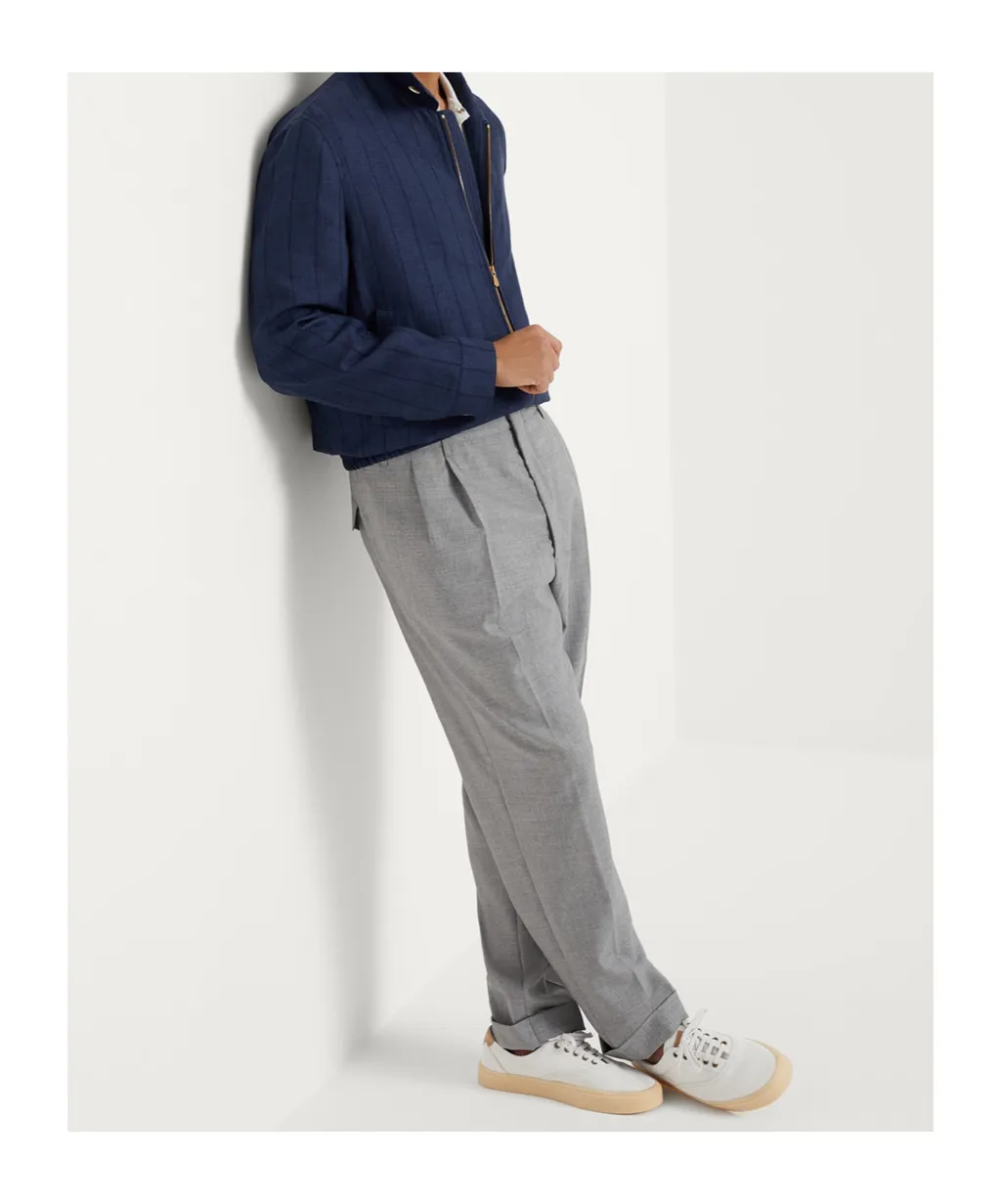 Tapered Virgin-Wool Trousers