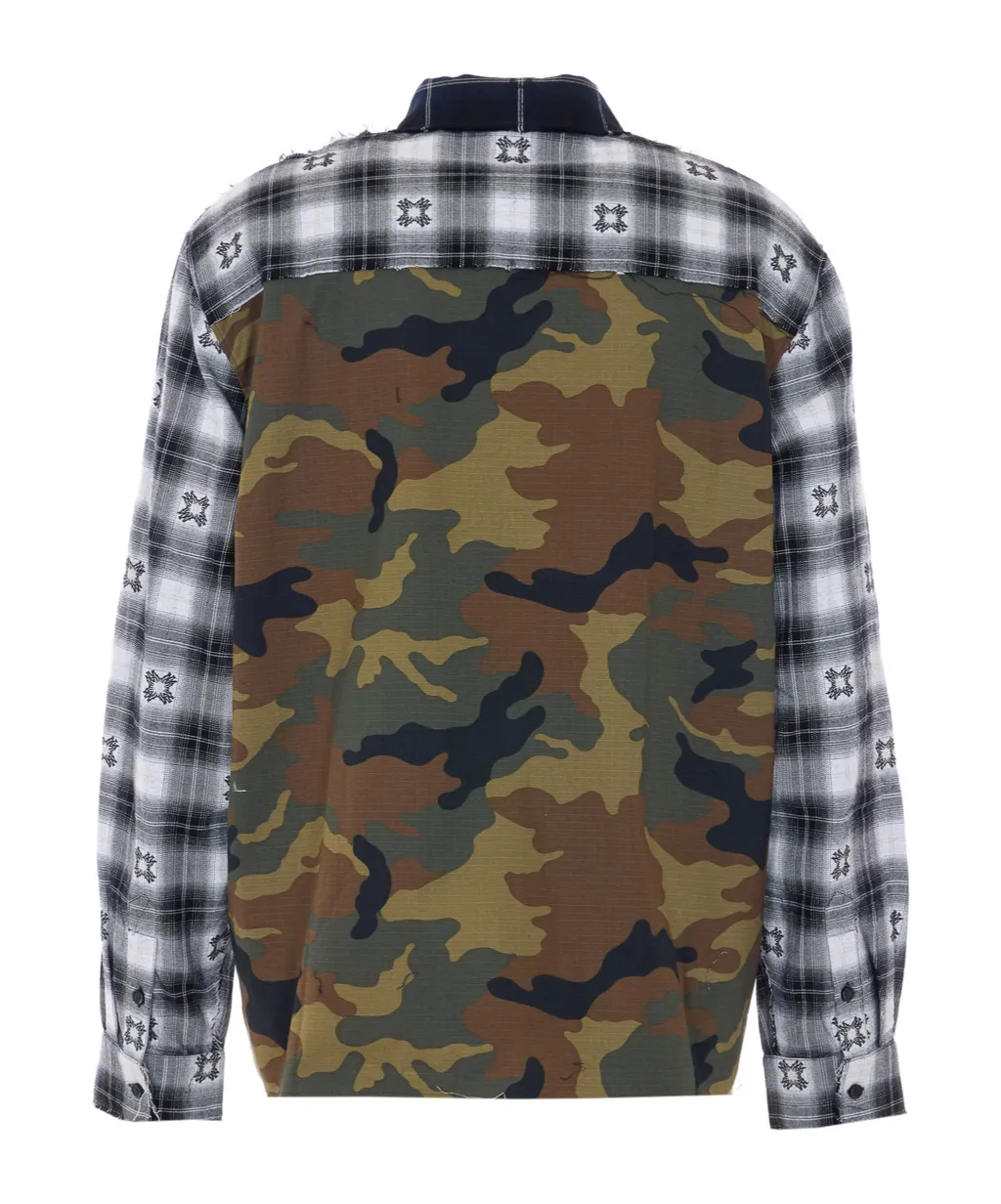 Long-Sleeved Plaid Shirt