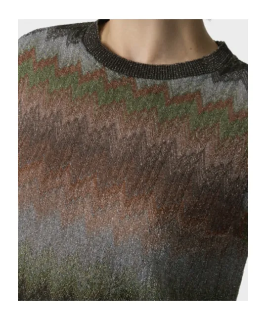 Snake-Pattern Viscose Lamé Crewneck T-Shirt