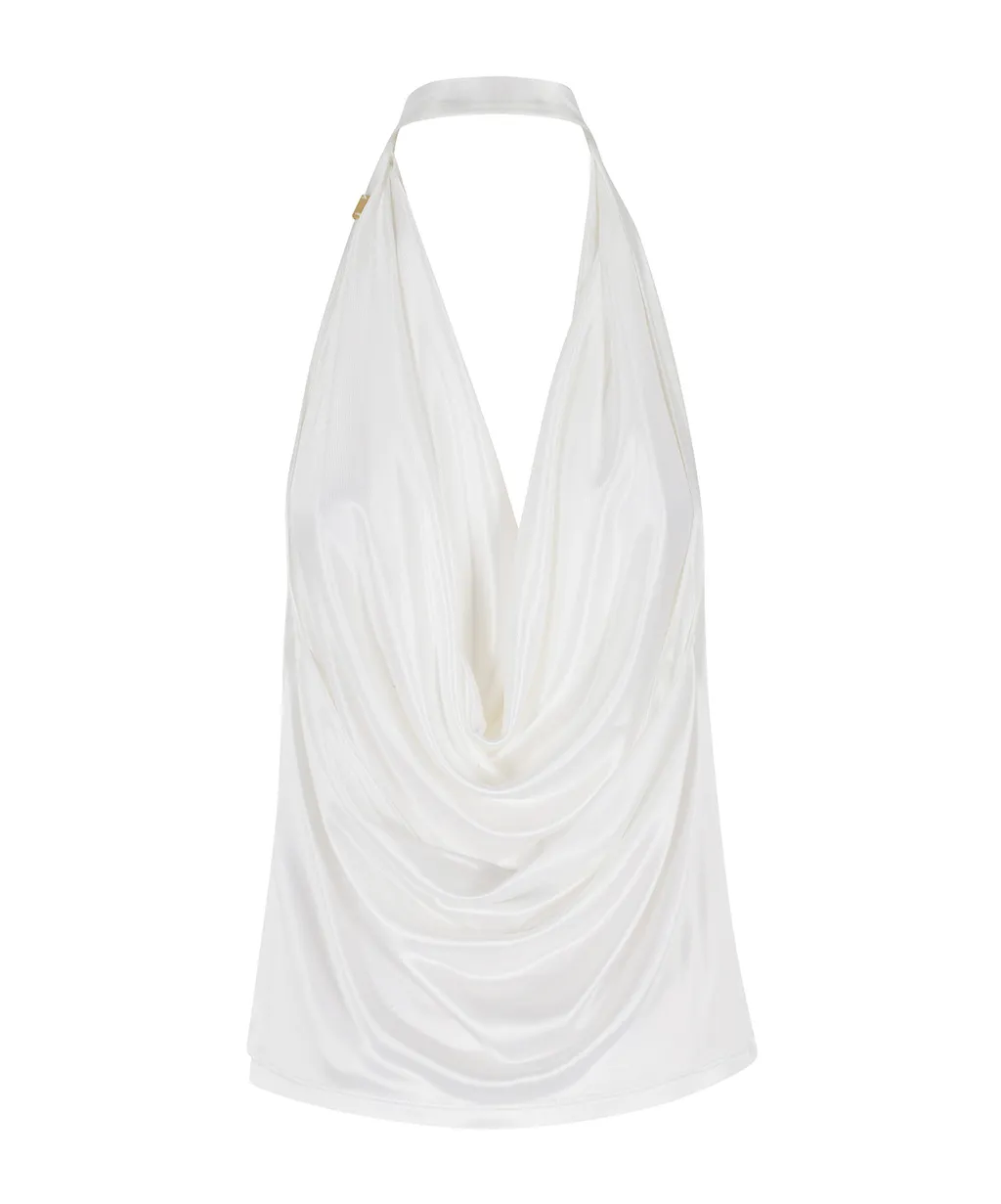 Top In Shiny Viscose Jersey Fabric