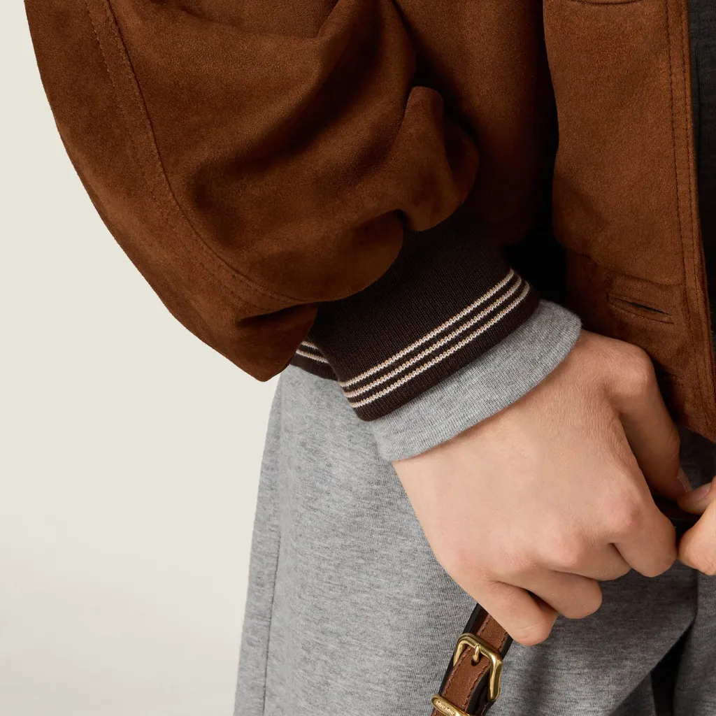 Suede Blouson Jacket