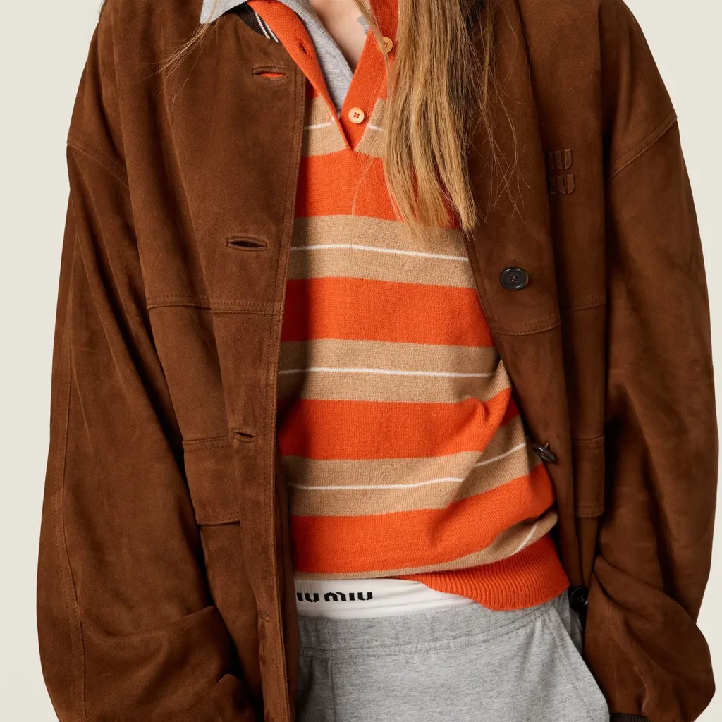 Suede Blouson Jacket