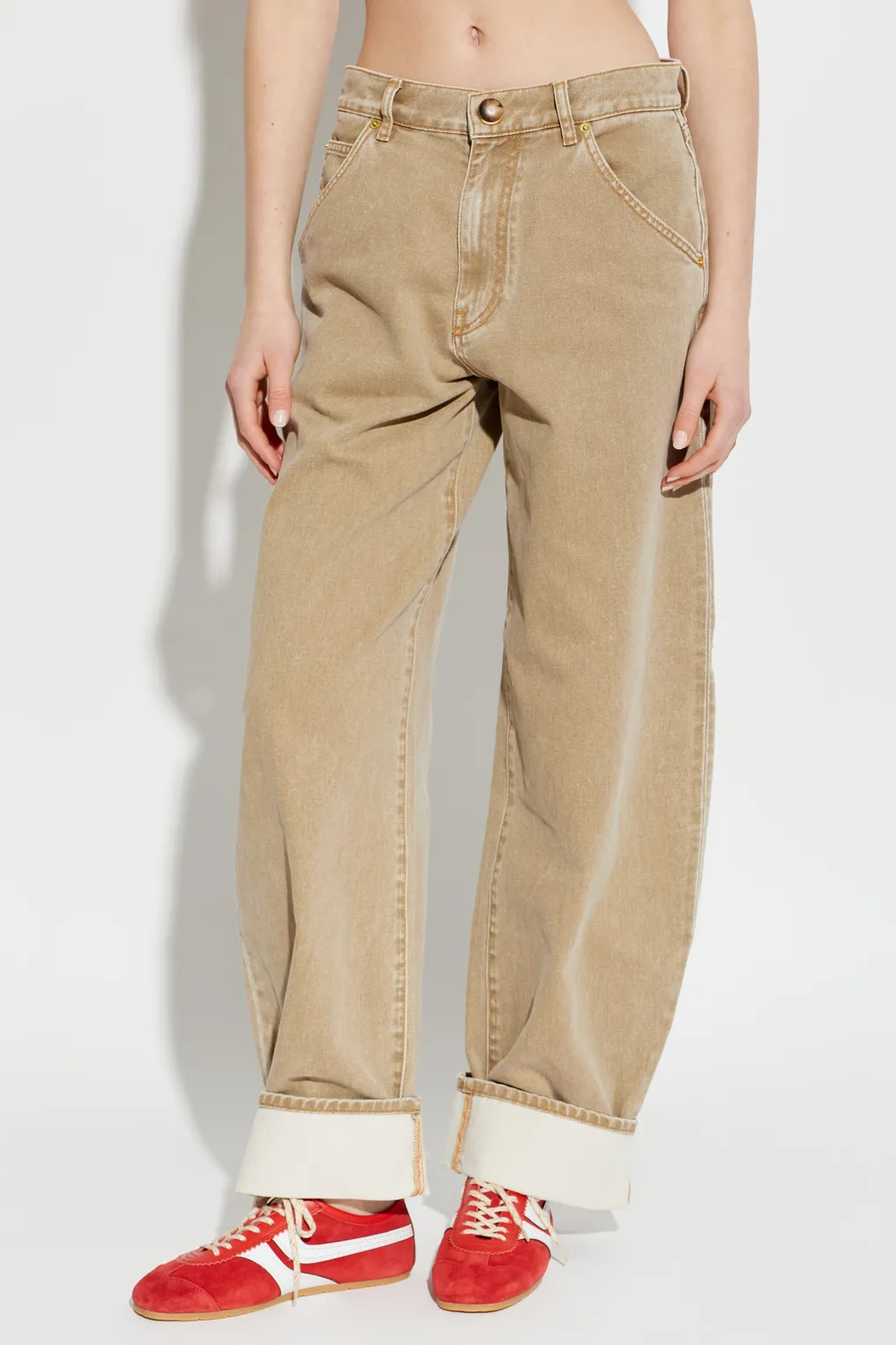 Belt Loop Denim Trousers