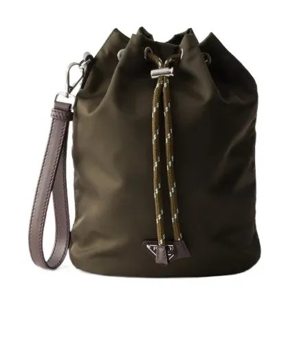 Prada Speedrock Re-Nylon And Leather Pouch