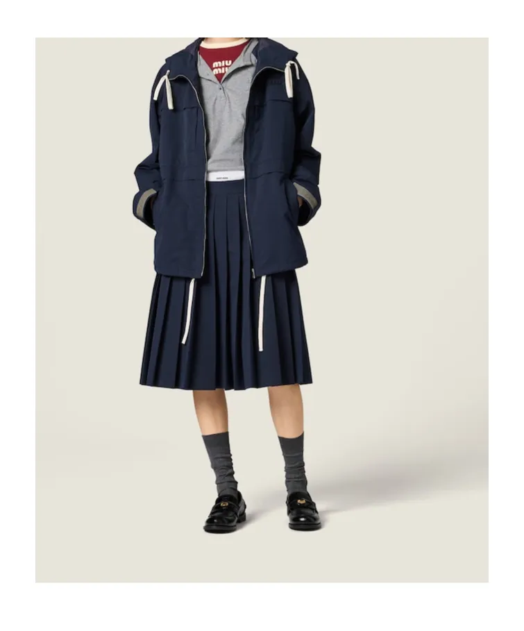 Drawstring Parka Coat