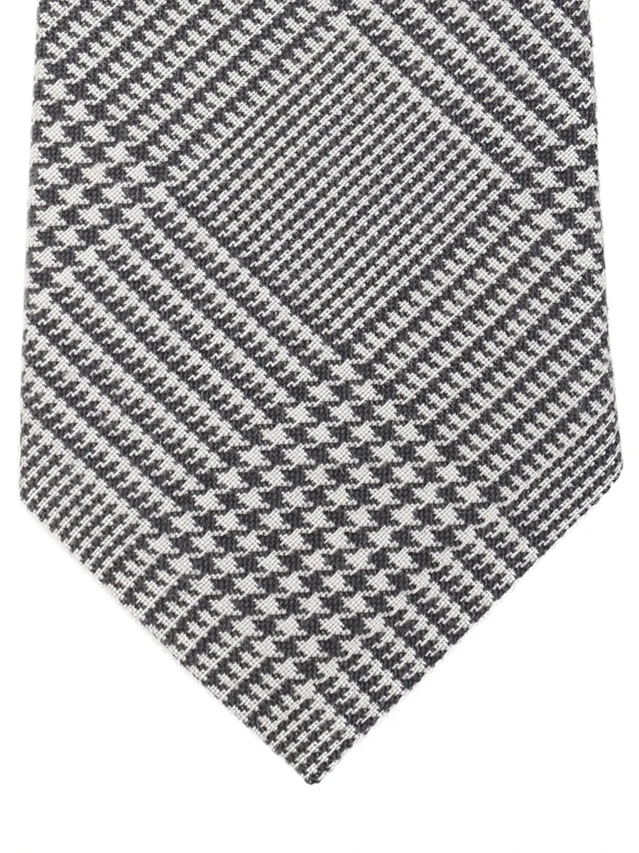 Houndstooth-Pattern Print Tie
