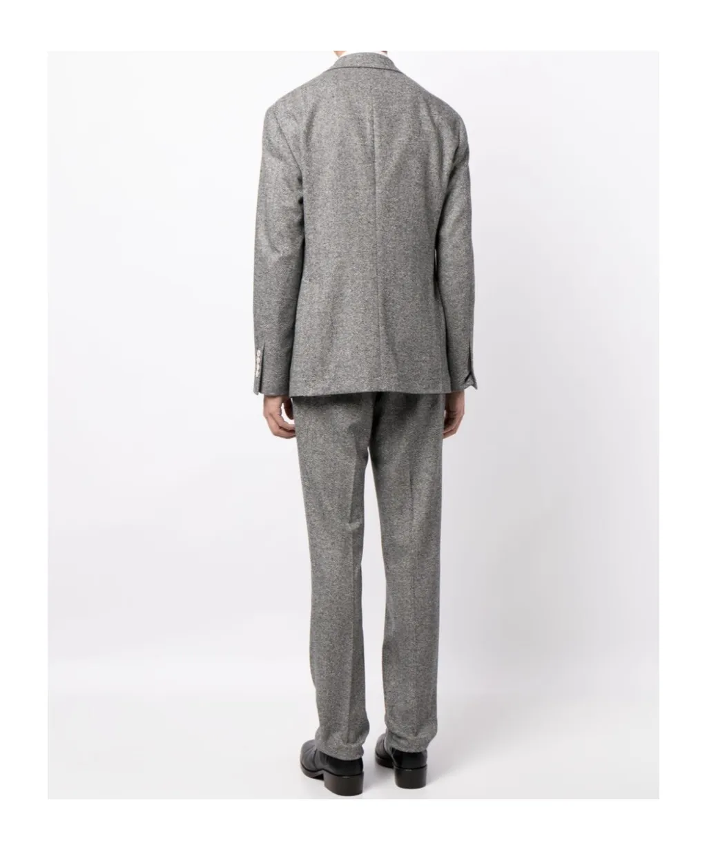 Wool-Blend Herringbone Two-Piece Suit