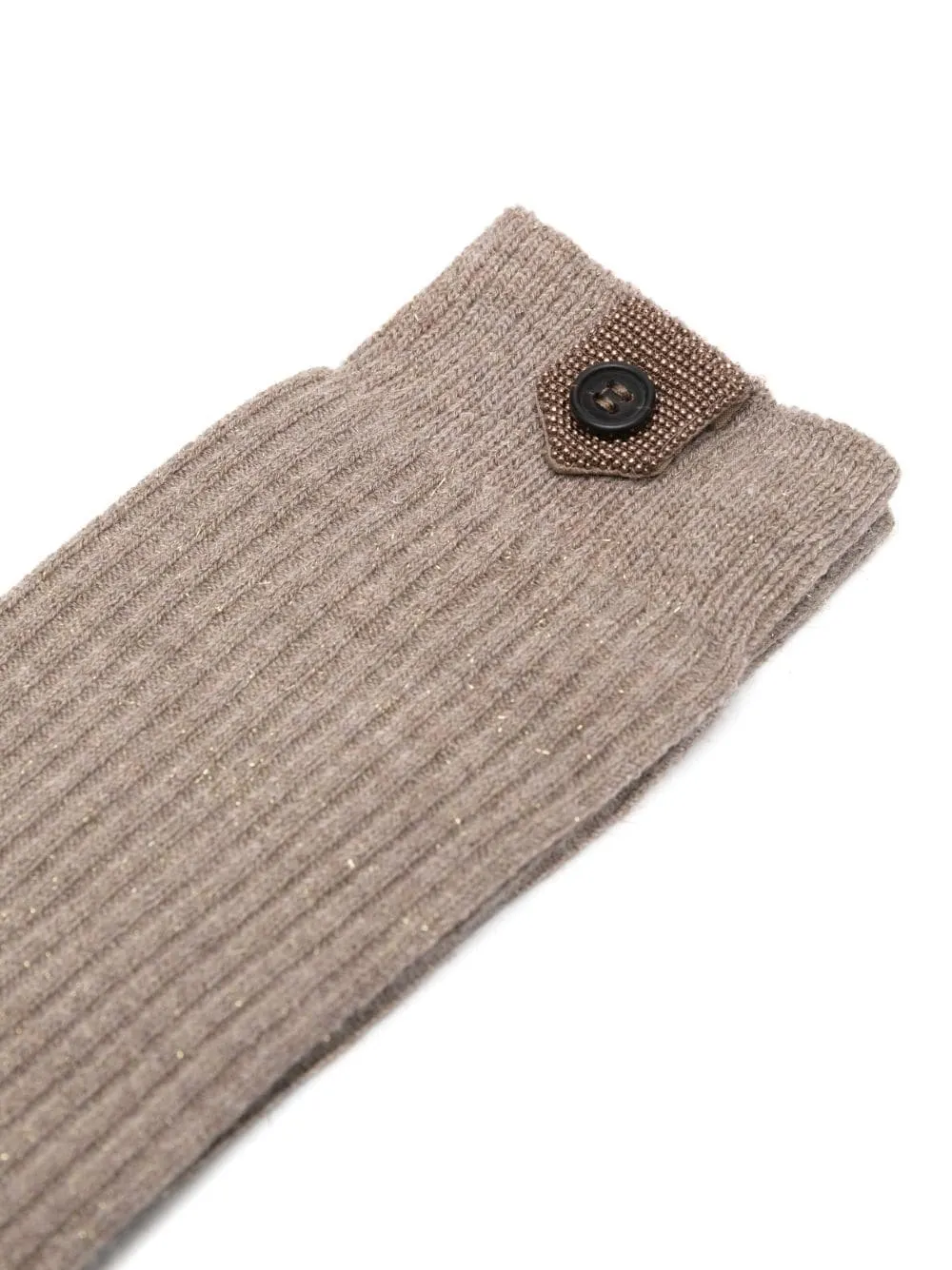 Metallic-Threading Ribbed-Knit Socks
