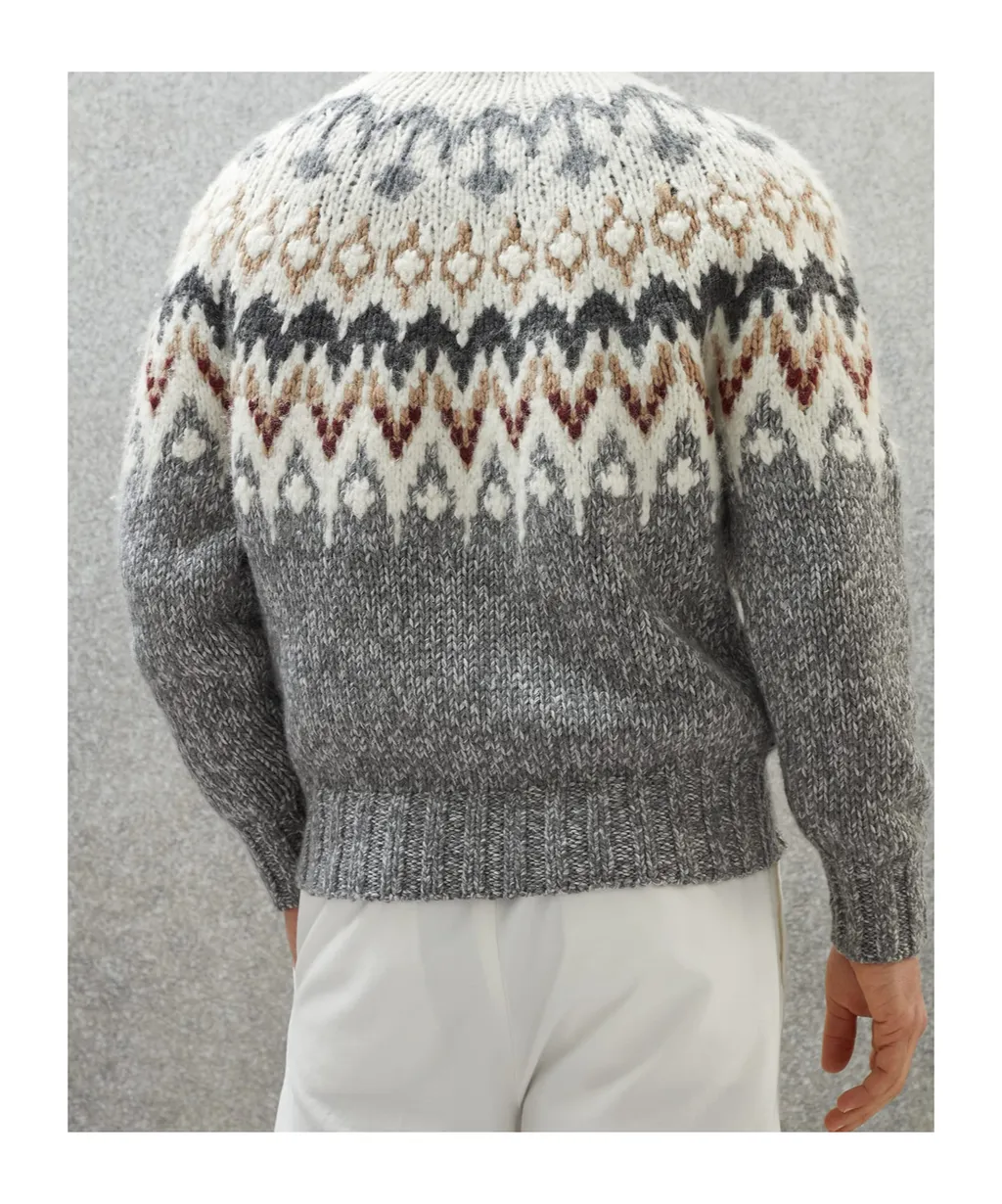 Argyle Intarsia Crew Neck Jumper
