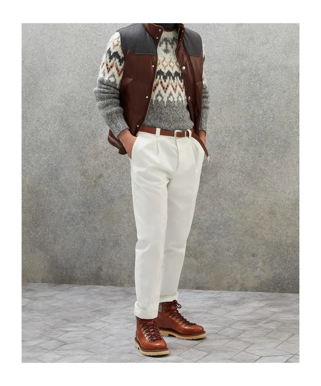 Argyle Intarsia Crew Neck Jumper