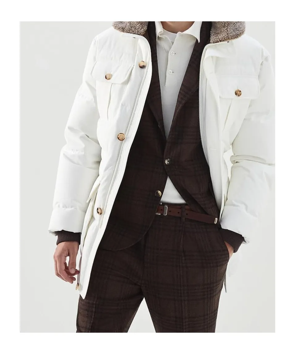 Cashmere-Lined Padded Coat