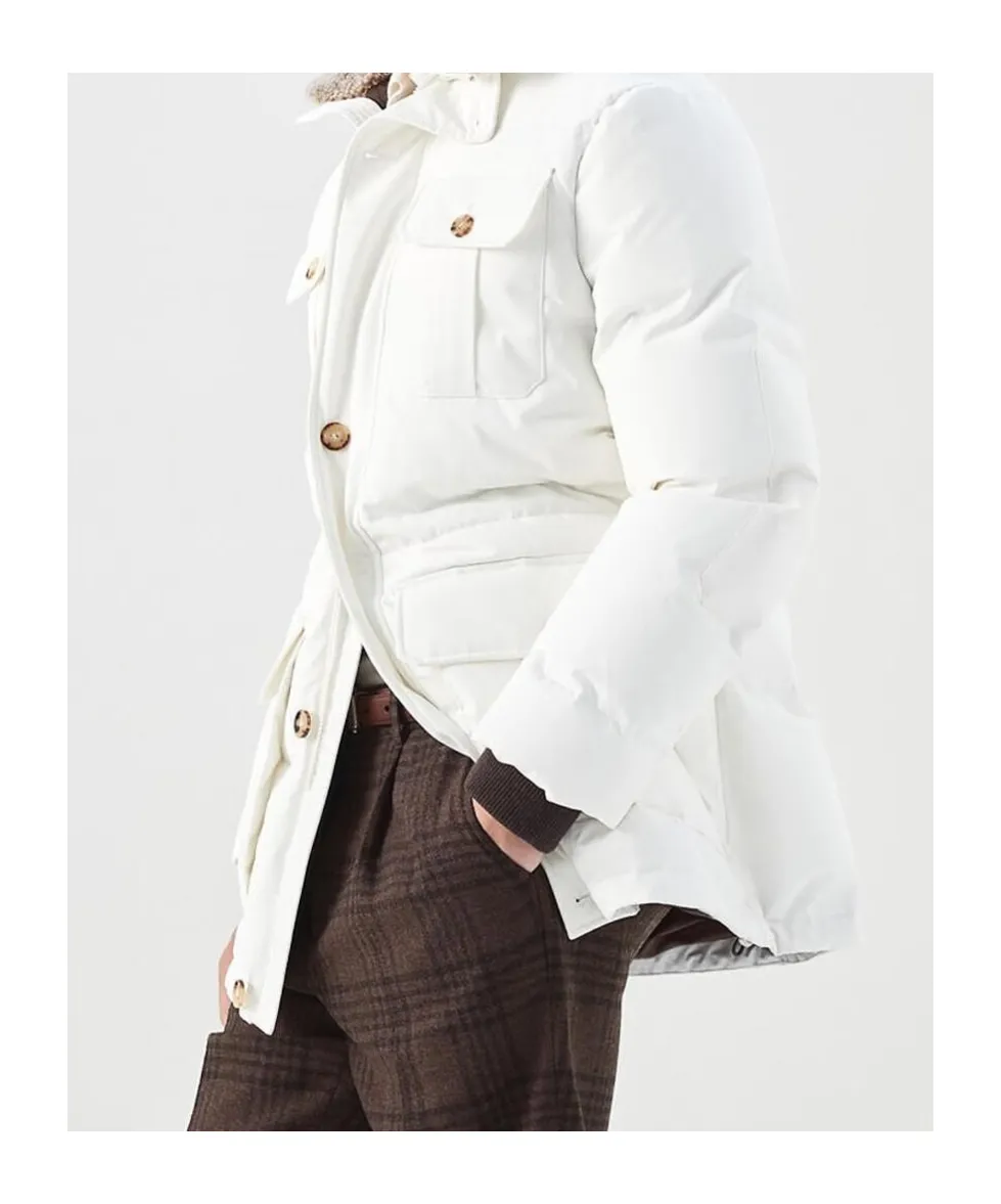Cashmere-Lined Padded Coat