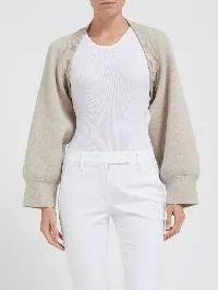 Cashmere-Blend Cropped Cardigan