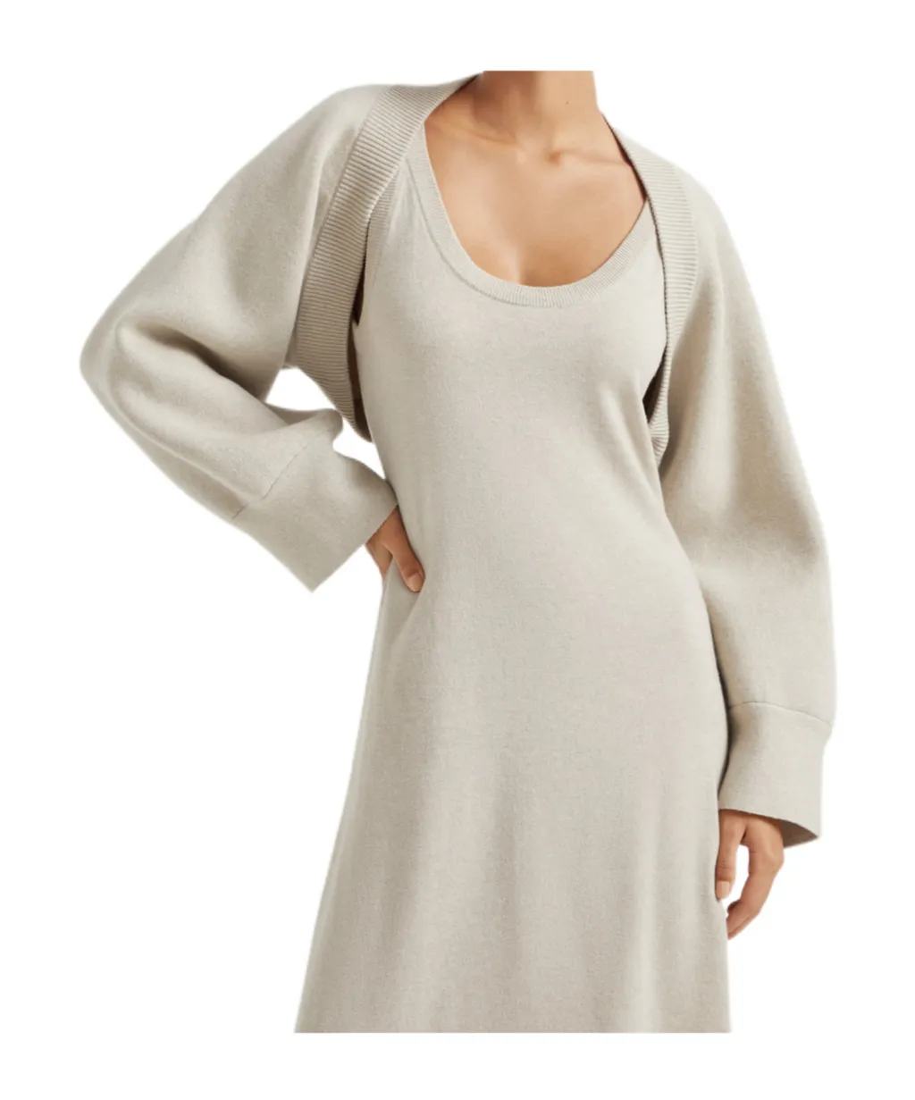 Cashmere-Blend Cropped Cardigan