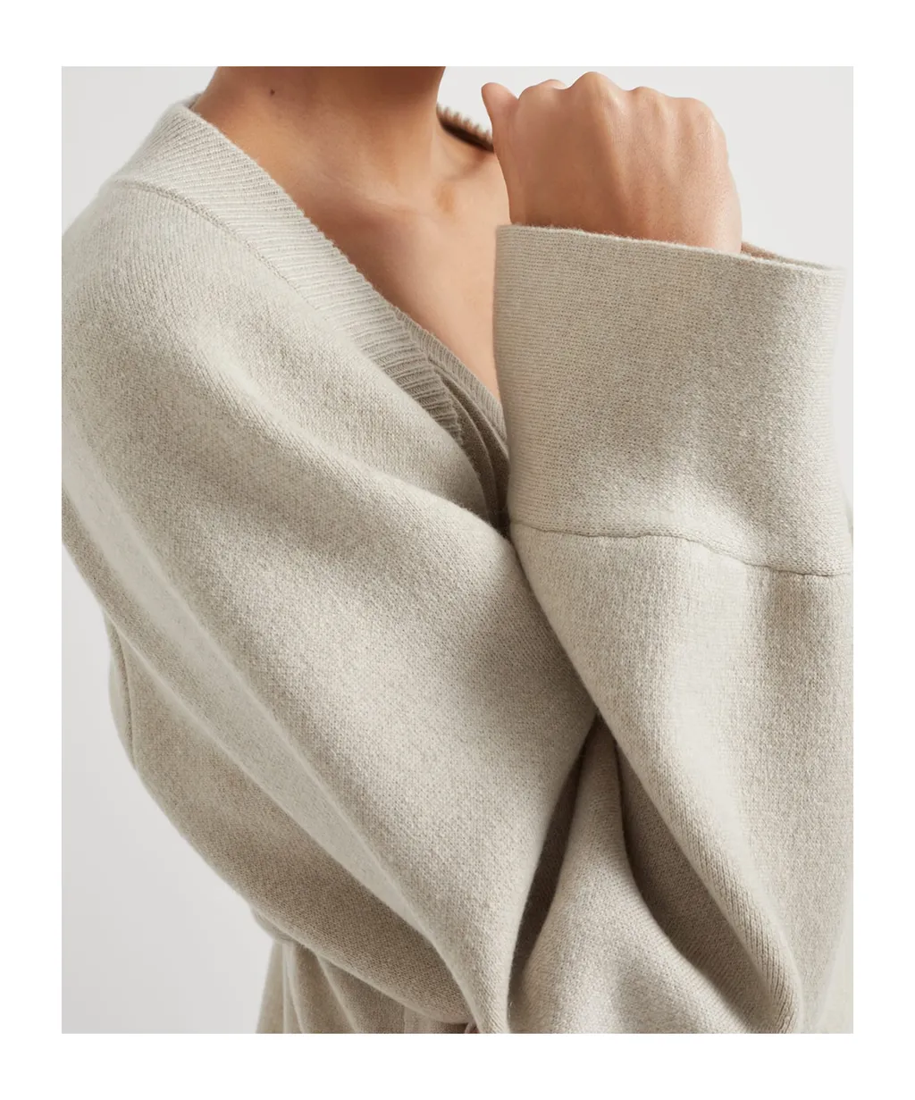 Cashmere-Blend Cropped Cardigan