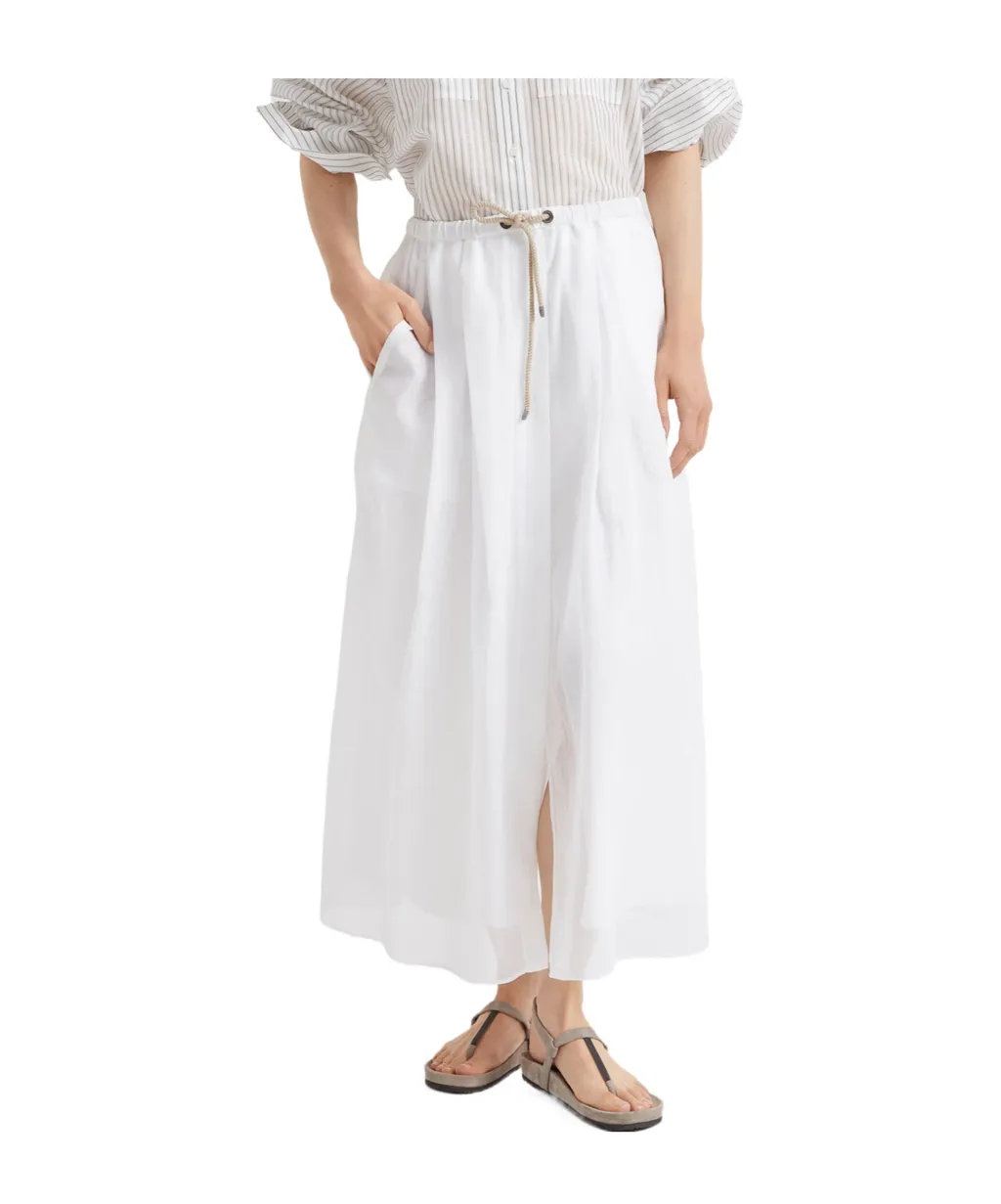 A-Line Cotton Maxi Skirt