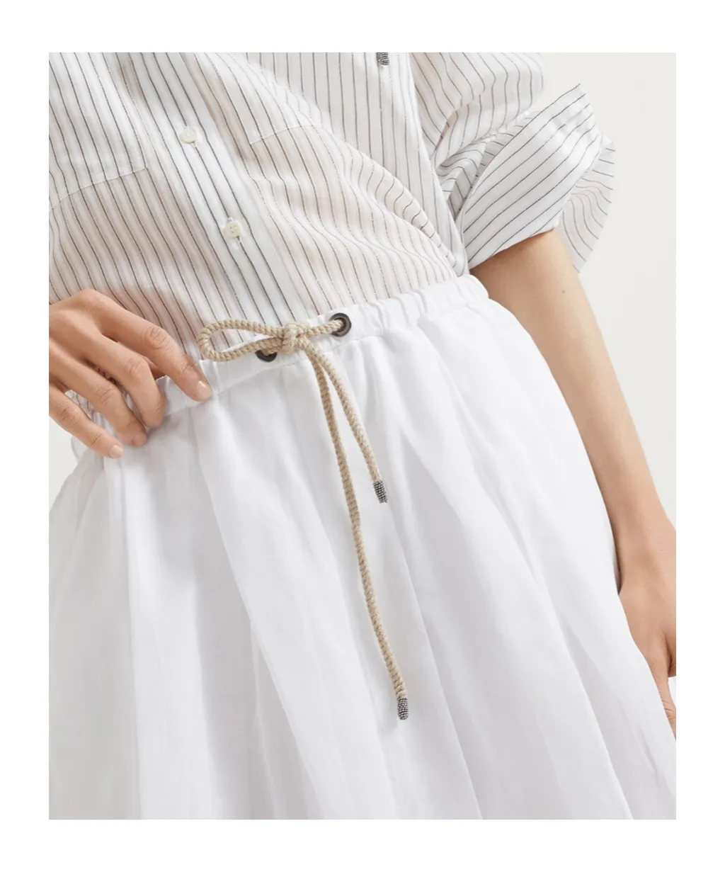 A-Line Cotton Maxi Skirt