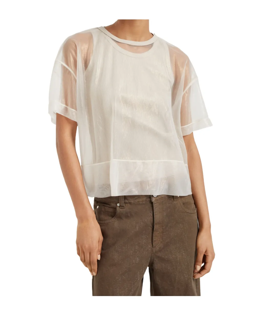 Semi-Sheer Layered T-Shirt