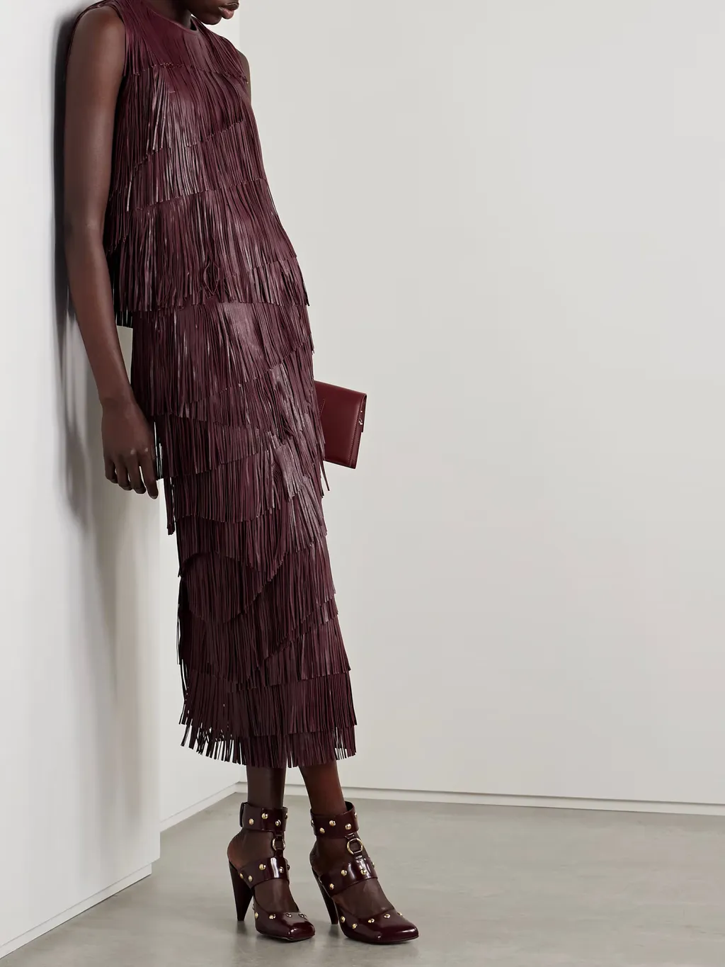 Layered Fringe Mid-Length Full Skirt