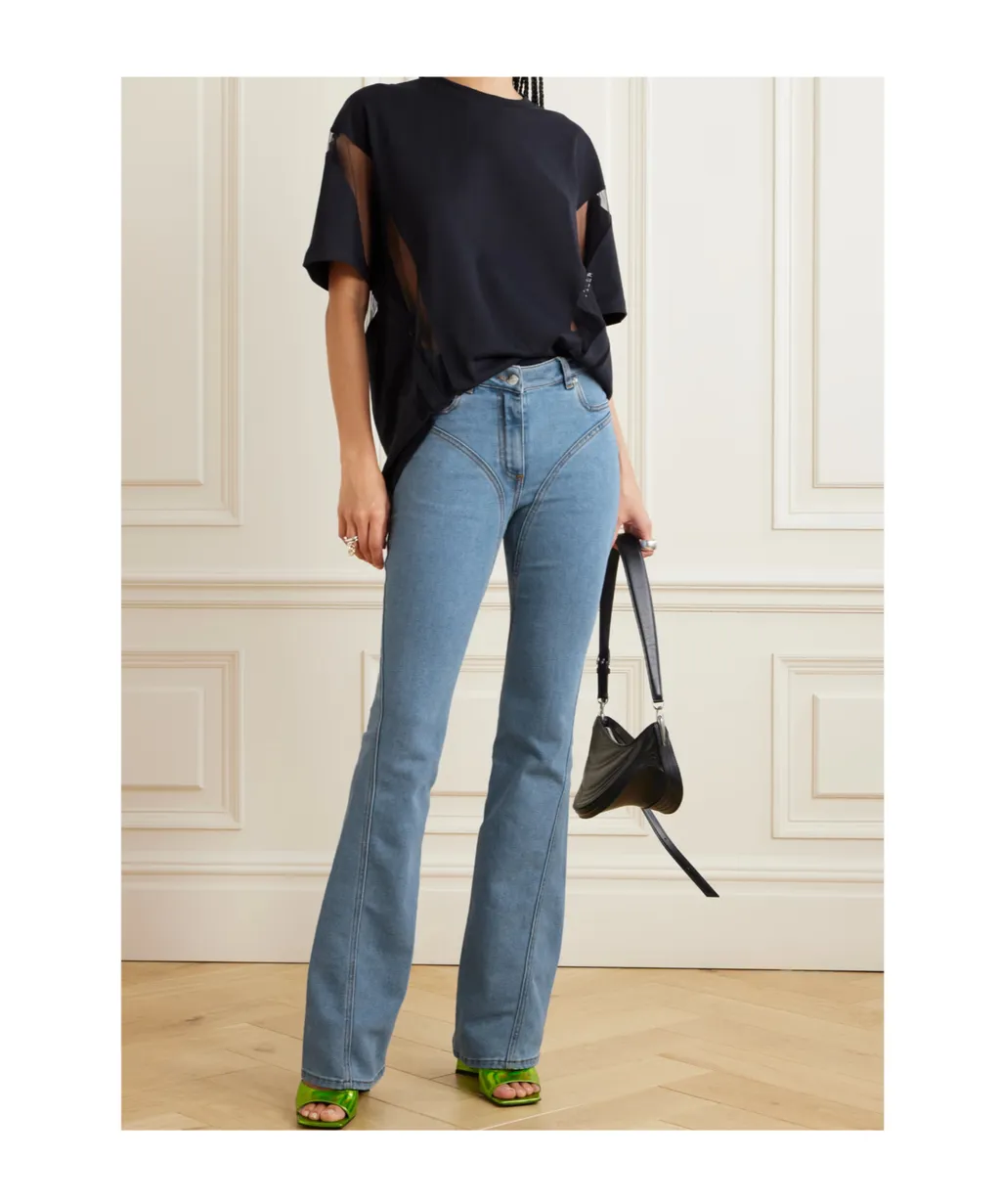Mid-Rise Flared Jeans