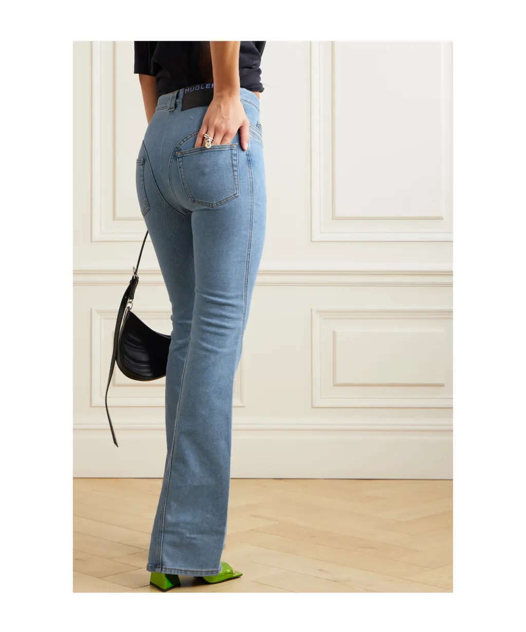 Mid-Rise Flared Jeans
