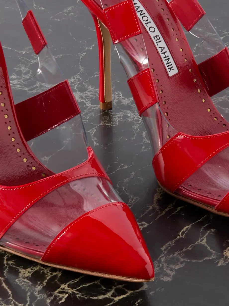 Pin-Button Open-And-Close High-Heeled Sandals