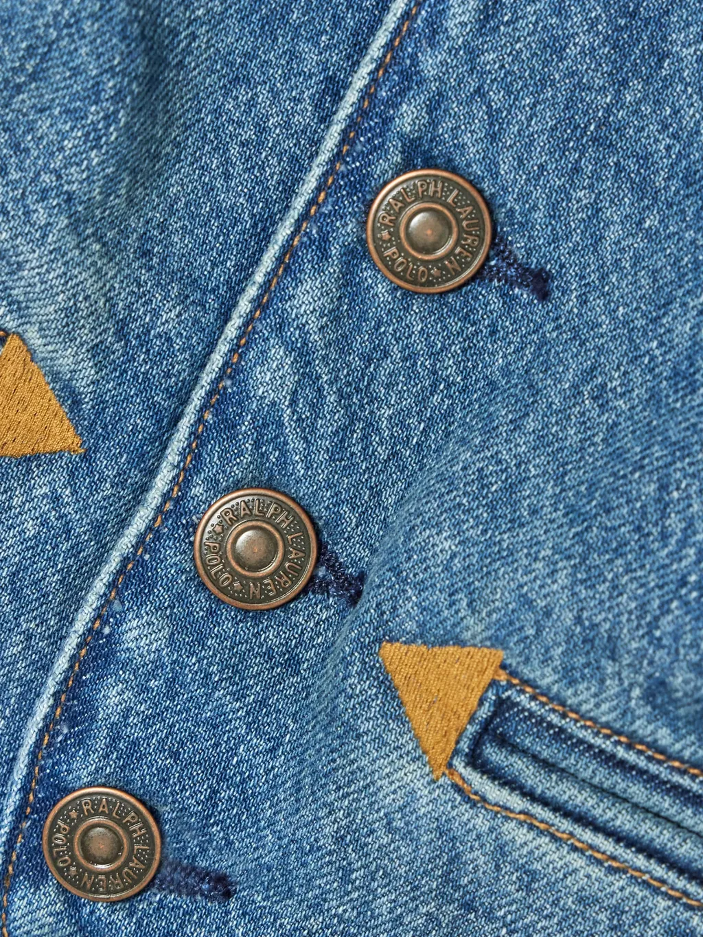 Embroidered Denim Vest