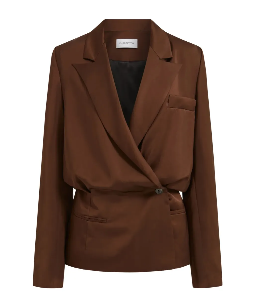 Ardo Wrap-Effect Satin Blazer