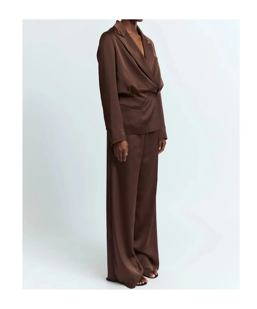 Ardo Wrap-Effect Satin Blazer