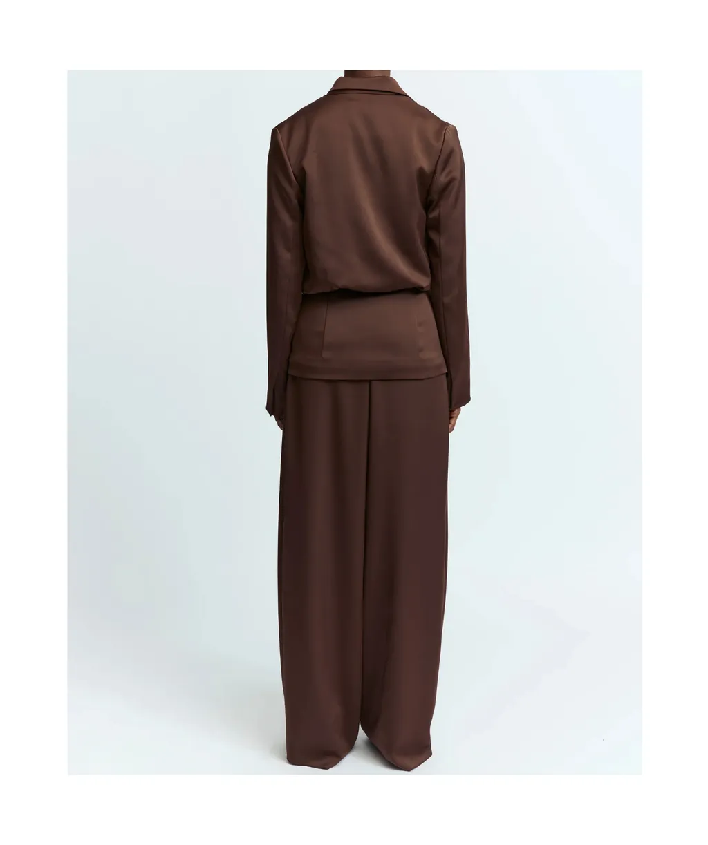 Ardo Wrap-Effect Satin Blazer